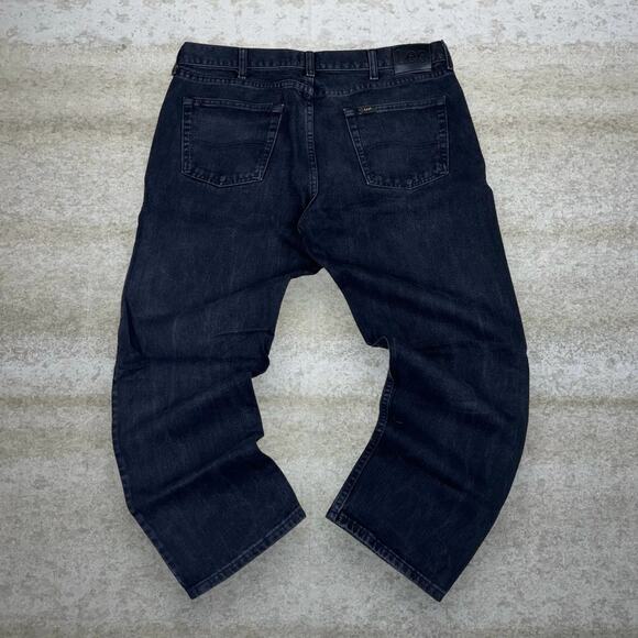 Lee Other - Lee Jeans Regular Straight Leg Fit Jet Black Wash Denim Subtle Logo